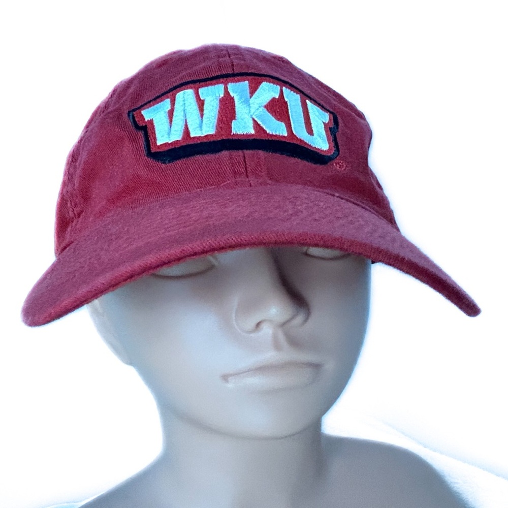 Legacy 92 Red Ball Cap WKU Logo OS Collegiate Sporty Western